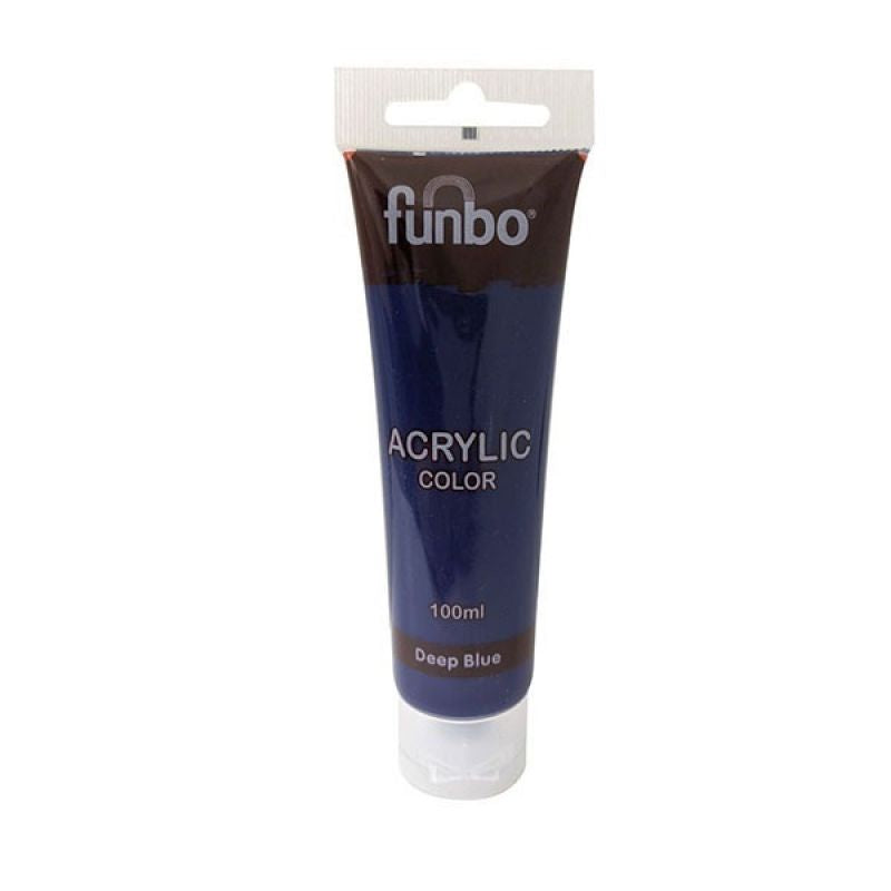 Funbo Acrylic Color Tube 100ml 31 DEEP BLUE - Al Masam Stationery LLC Main image