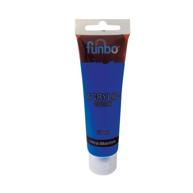Funbo Acrylic Color Tube 100ml 33 ULTRA MARINE - Al Masam Stationery LLC Main image