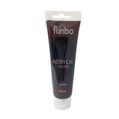 Funbo Acrylic Color Tube 100ml 51 Black - Al Masam Stationery LLC