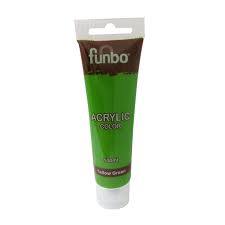Funbo Acrylic Color Tube 100ml 78 Yellow Green - Al Masam Stationery LLC Main image