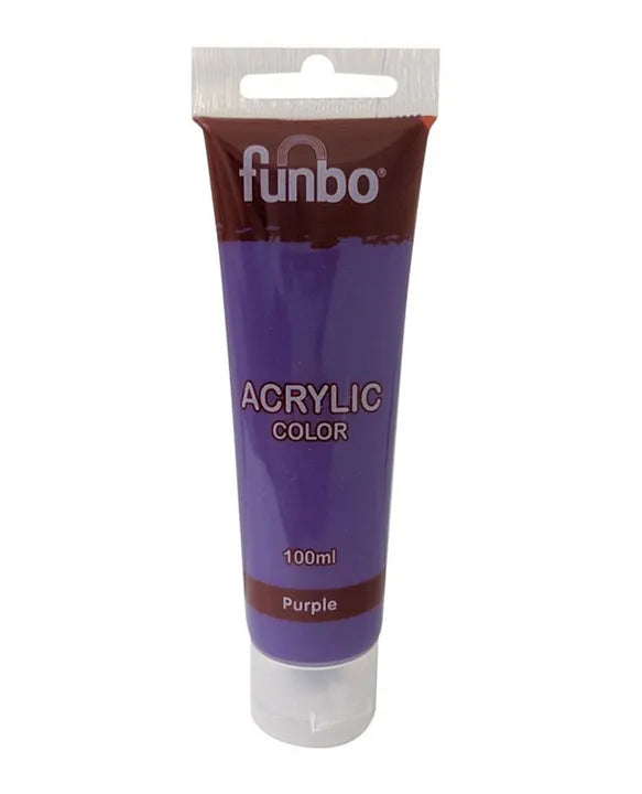 Funbo Acrylic Color Tube 100ml 95 Purple - Al Masam Stationery LLC Main image