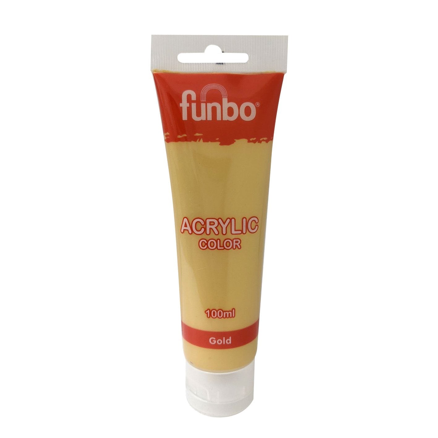 Funbo Acrylic Color Tube 100ml 144 Gold - Al Masam Stationery LLC Main image