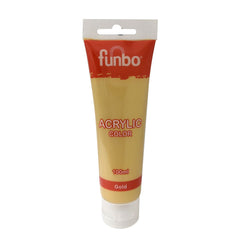 Funbo Acrylic Color Tube 100ml 144 Gold - Al Masam Stationery LLC