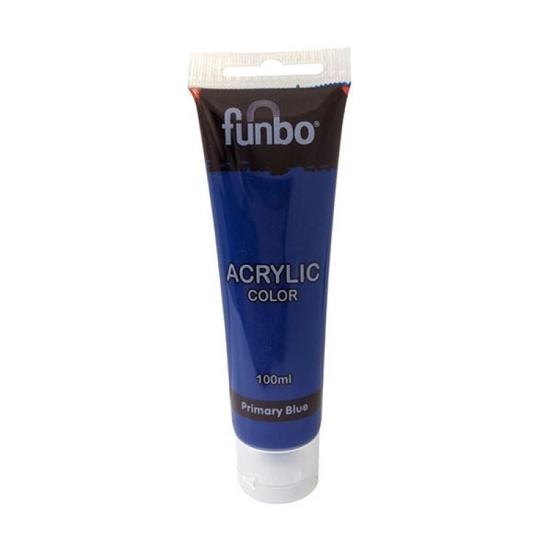 Funbo Acrylic Color Tube 100ml 450 Primary Blue - Al Masam Stationery LLC Main image