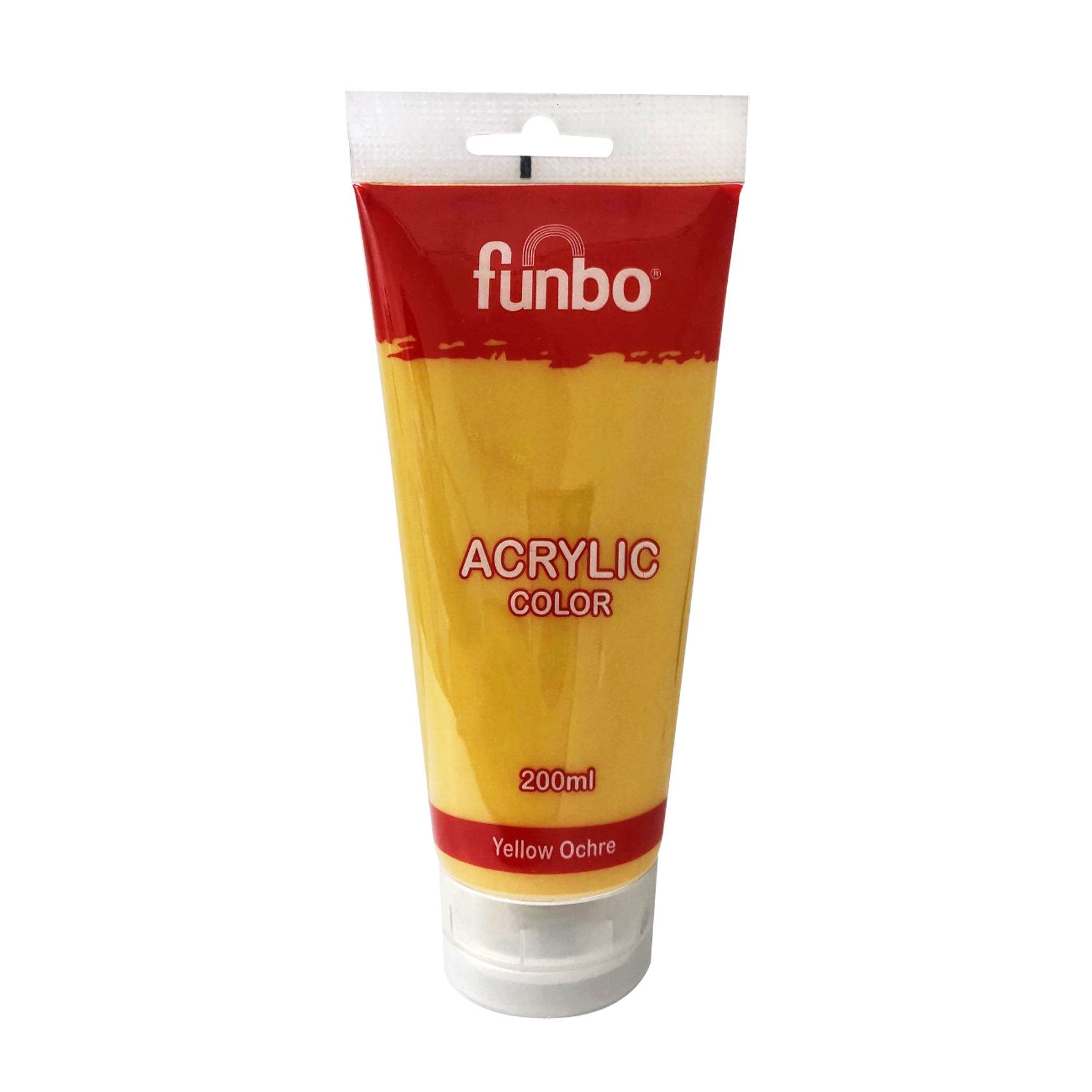 Funbo Acrylic Color Tube 200ml 29 Yellow Ochre - Al Masam Stationery LLC Main image