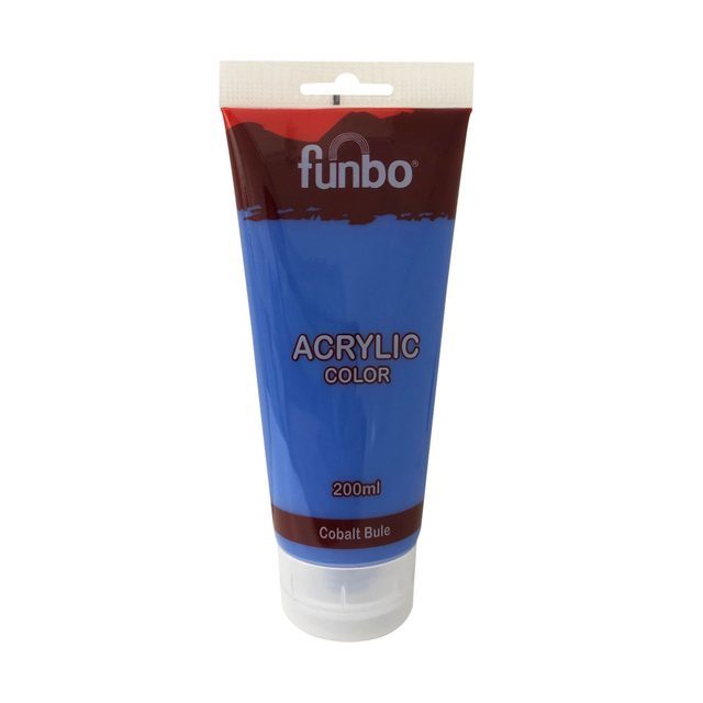 Funbo Acrylic Color Tube 200ml 38 Coblat Blue - Al Masam Stationery LLC Main image