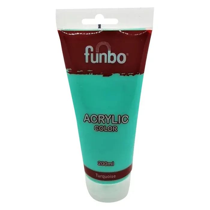 Funbo Acrylic Color Tube 200ml 59 Turquoise - Al Masam Stationery LLC Main image