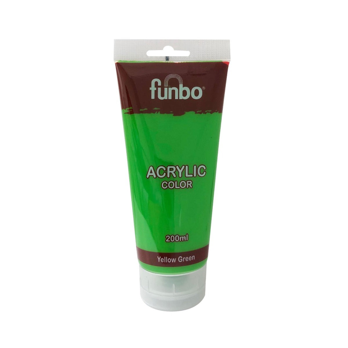 Funbo Acrylic Color Tube 200ml 78 Yellow Green - Al Masam Stationery LLC Main image