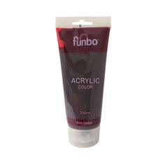 Funbo Acrylic Color Tube 200ml 85 Raw Umber - Al Masam Stationery LLC