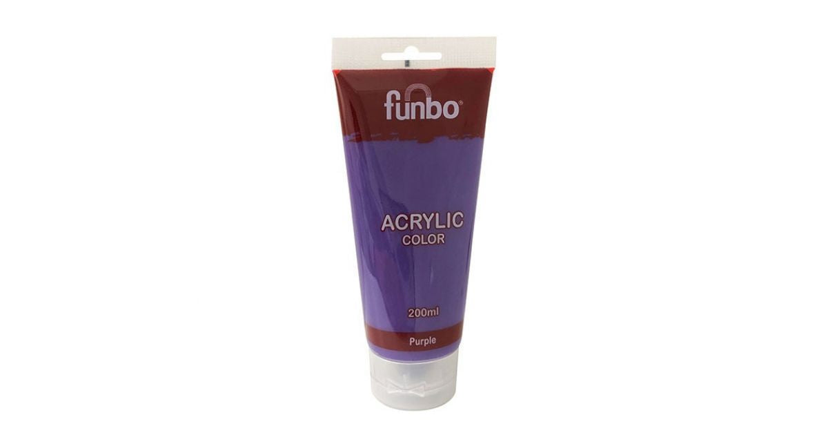 Funbo Acrylic Color Tube 200ml 95 Purple - Al Masam Stationery LLC Main image