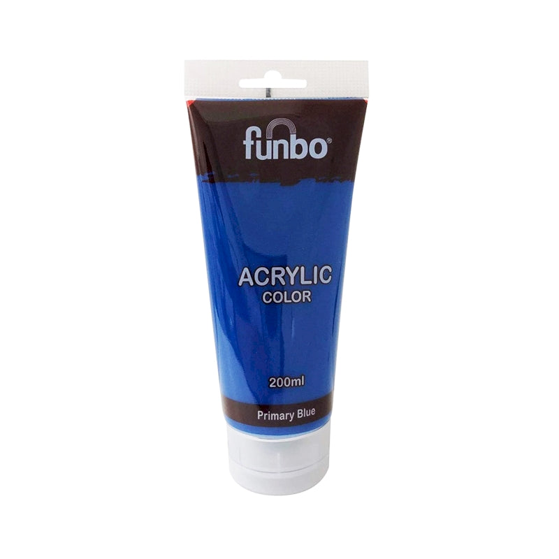 Funbo Acrylic Color Tube 200ml 450 Primary Blue - Al Masam Stationery LLC Main image