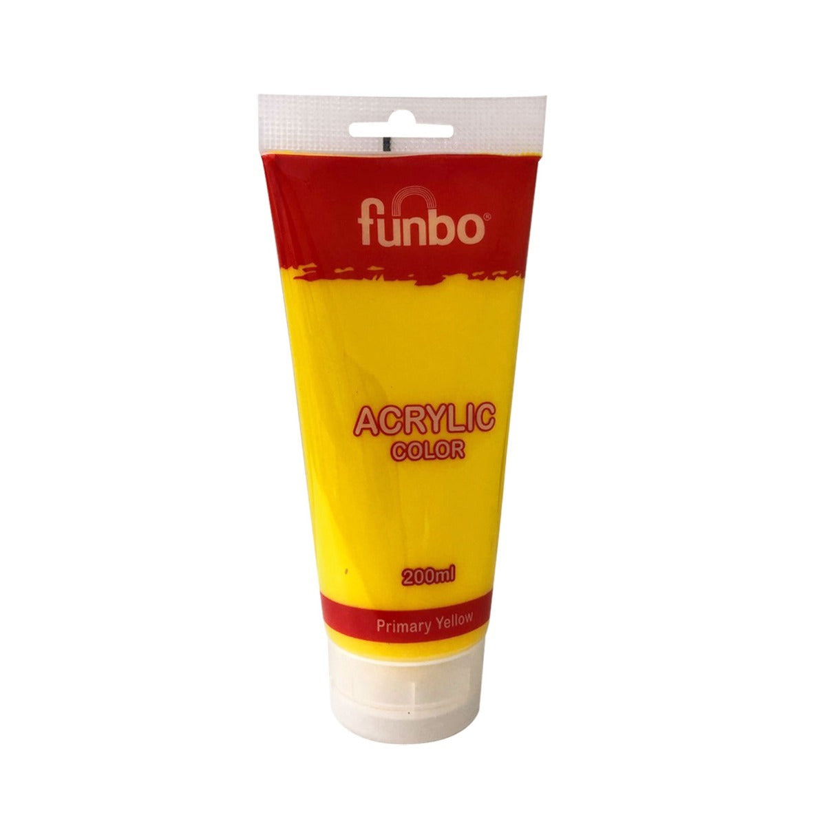 Funbo Acrylic Color Tube 200ml 560 Primary Yellow - Al Masam Stationery LLC Main image