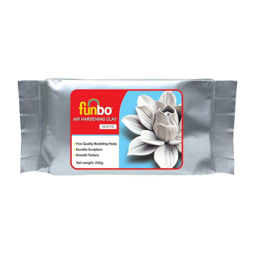 Funbo Air Hardening Clay 1000gms White - Al Masam Stationery LLC Main image