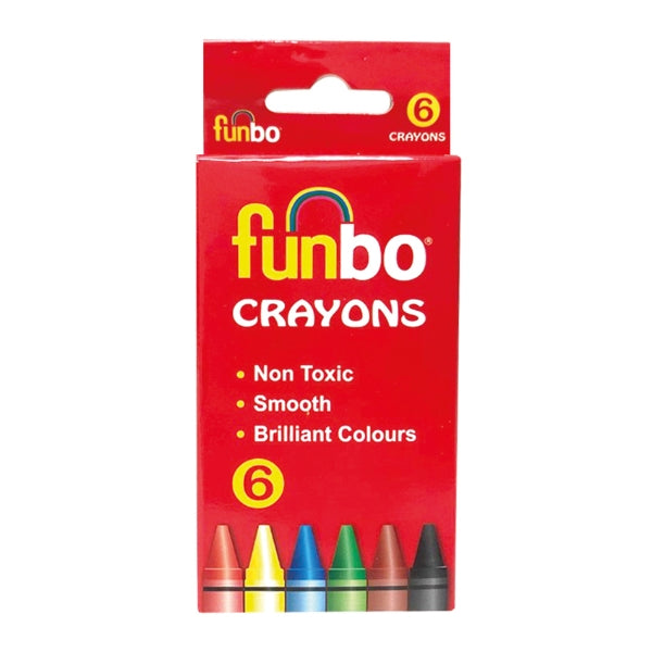 Funbo Crayons Colors 6 Pcs Pack - Al Masam Stationery LLC