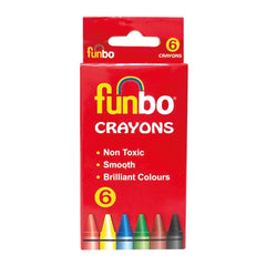 Funbo Crayons Colors 6 Pcs Pack - Al Masam Stationery LLC