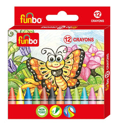 Funbo Crayons Colors 12 Pcs Pack - Al Masam Stationery LLC