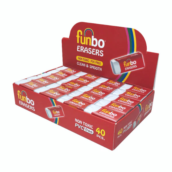 Funbo Small Eraser 40 Pcs Pack - Al Masam Stationery LLC Main image