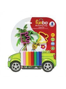 Funbo Colour Modelling Clay with 3 Mould 100g 8 Colors Set - Al Masam Stationery LLC Main image