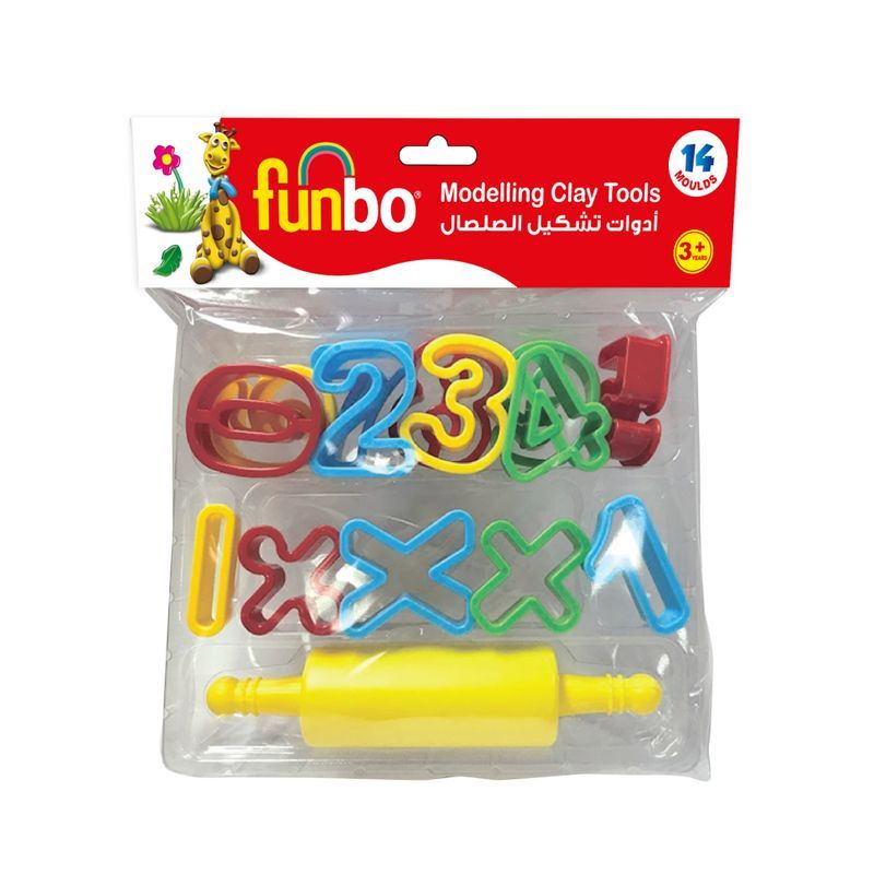 Funbo Colour Modelling Clay 14 Numeric Letter - Al Masam Stationery LLC Main image