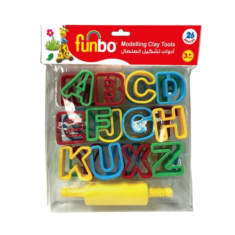 Funbo Colour Modelling Clay 26 Alpjabetic  Letter - Al Masam Stationery LLC Main image