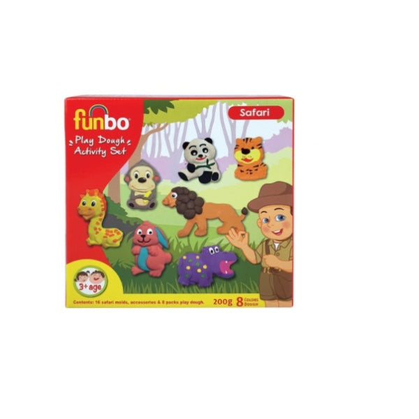 Funbo Activity Set Safari Animals 200g With Mould - Al Masam Stationery LLC Main image