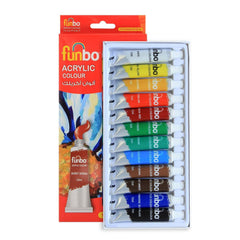 Funbo POSTER Color 12ml 12 Colors Set - Al Masam Stationery LLC