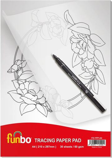 Funbo Tracing Paper Pad 60gm 30 Sheets A4 - Al Masam Stationery LLC Main image