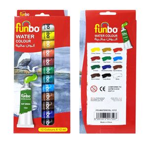 Funbo Water Color Paint 12ml Tubes 24 Pcs Set - Al Masam Stationery LLC Main image