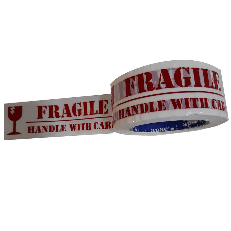 Apac Fragile Handle With Care Tape 2 inch x 50 yards| 36 rolls per carton