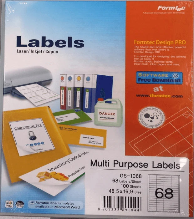 Formtec GS-1051 Label 70x16.9mm Packet - Al Masam Stationery LLC Main image