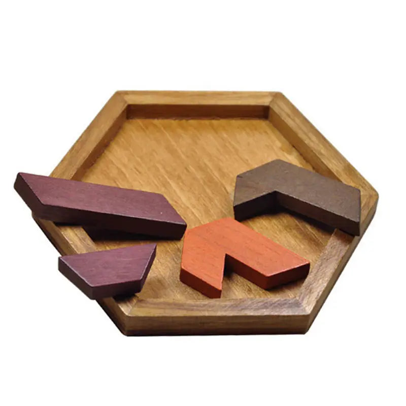 ELMAS Wooden Geometric Jigsaw Puzzles for Kids Fun - Al Masam Stationery LLC