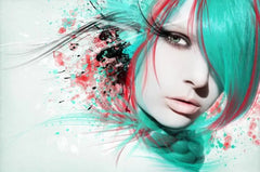 ELMAS Custom Photo Peacock Blue Eyelashes Wallpaper 3D - Al Masam Stationery LLC
