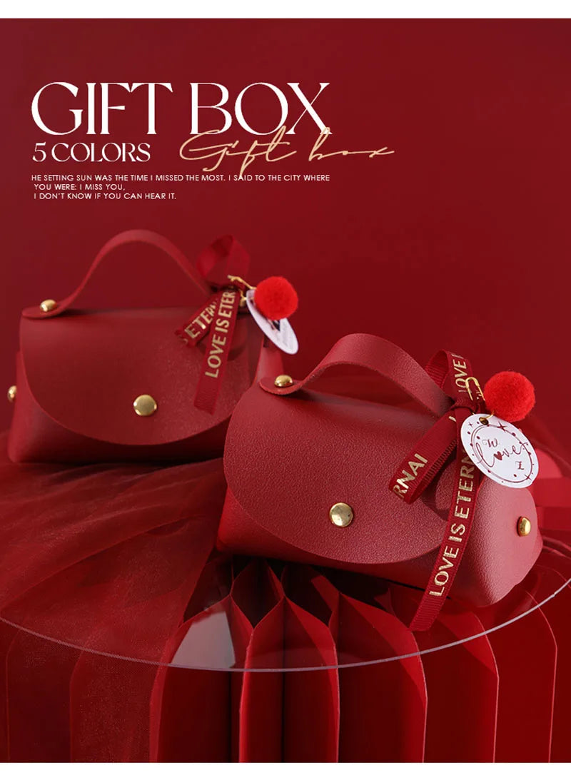 ELMAS Wedding Favors Leather Candy Box For Special Events - Al Masam Stationery LLC