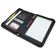 Portfolio with Calc. / Pad - Blk (ALPHA) - Al Masam Stationery LLC
