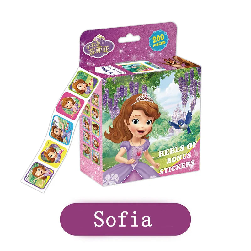ELMAS 200Pcs/Box Disney Stickers Frozen Mickey Sofia Gift - Al Masam Stationery LLC