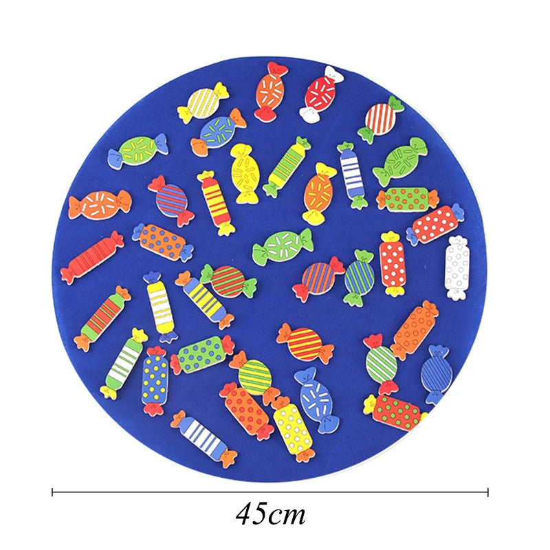 ELMAS Wooden Board Game Memory Chess Candy Matching Toy - Al Masam Stationery LLC