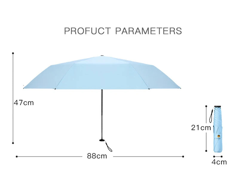 ELMAS 116g Super Lightweight Mini Sun Rain Umbrella - Al Masam Stationery LLC