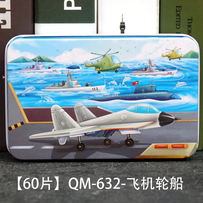 ELMAS New 60 Pieces Wooden Puzzles Kids Cartoon Fun - Al Masam Stationery LLC