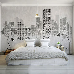 ELMAS Custom Abstract City Mural Wallpaper for Home Decor - Al Masam Stationery LLC