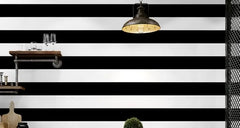 ELMAS Beibehang 3D Black And White Stripes Wallpaper - Al Masam Stationery LLC