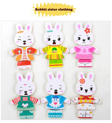 ELMAS Cartoon Change Clothes Wooden Puzzle Game for Kids - Al Masam Stationery LLC