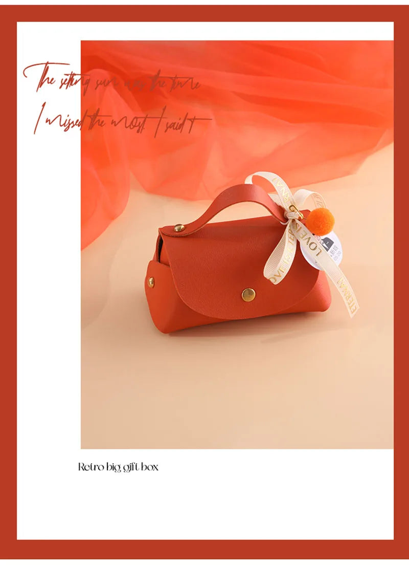 ELMAS Wedding Favors Leather Candy Box For Special Events - Al Masam Stationery LLC