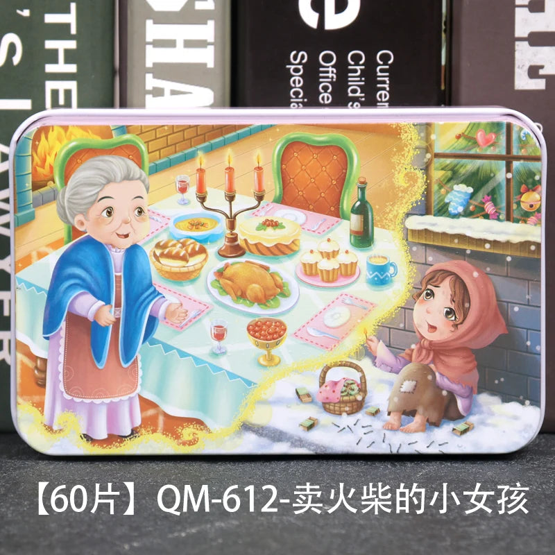 ELMAS New 60 Pieces Wooden Puzzles Kids Cartoon Fun - Al Masam Stationery LLC