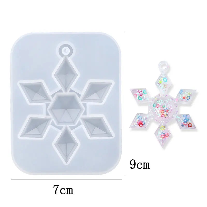 ELMAS Snowflake Silicone Molds for Epoxy Resin Crafts - Al Masam Stationery LLC