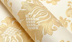 ELMAS Classic Damask 3D Velvet Wallpaper for Home Decor - Al Masam Stationery LLC