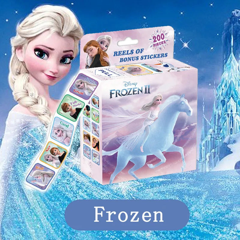 ELMAS 200Pcs/Box Disney Stickers Frozen Mickey Sofia Gift - Al Masam Stationery LLC