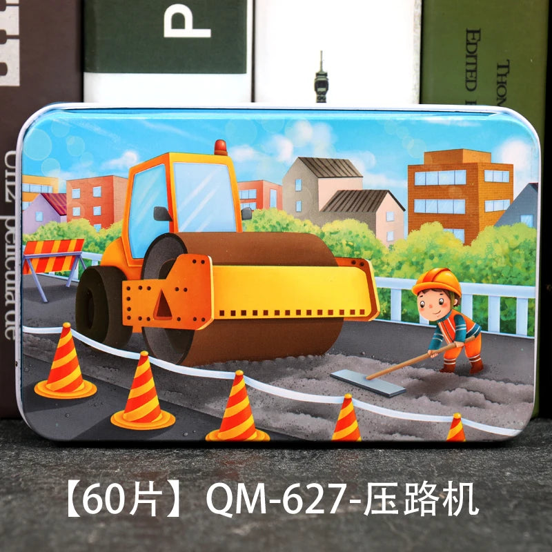 ELMAS New 60 Pieces Wooden Puzzles Kids Cartoon Fun - Al Masam Stationery LLC