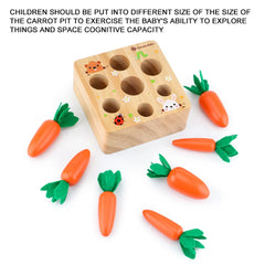 ELMAS Montessori Shape Sorter Carrot Harvest Game Toys