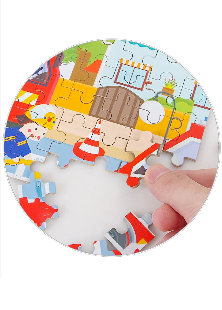 ELMAS Hot New 60 Pieces Wooden Puzzle Toys for Kids - Al Masam Stationery LLC