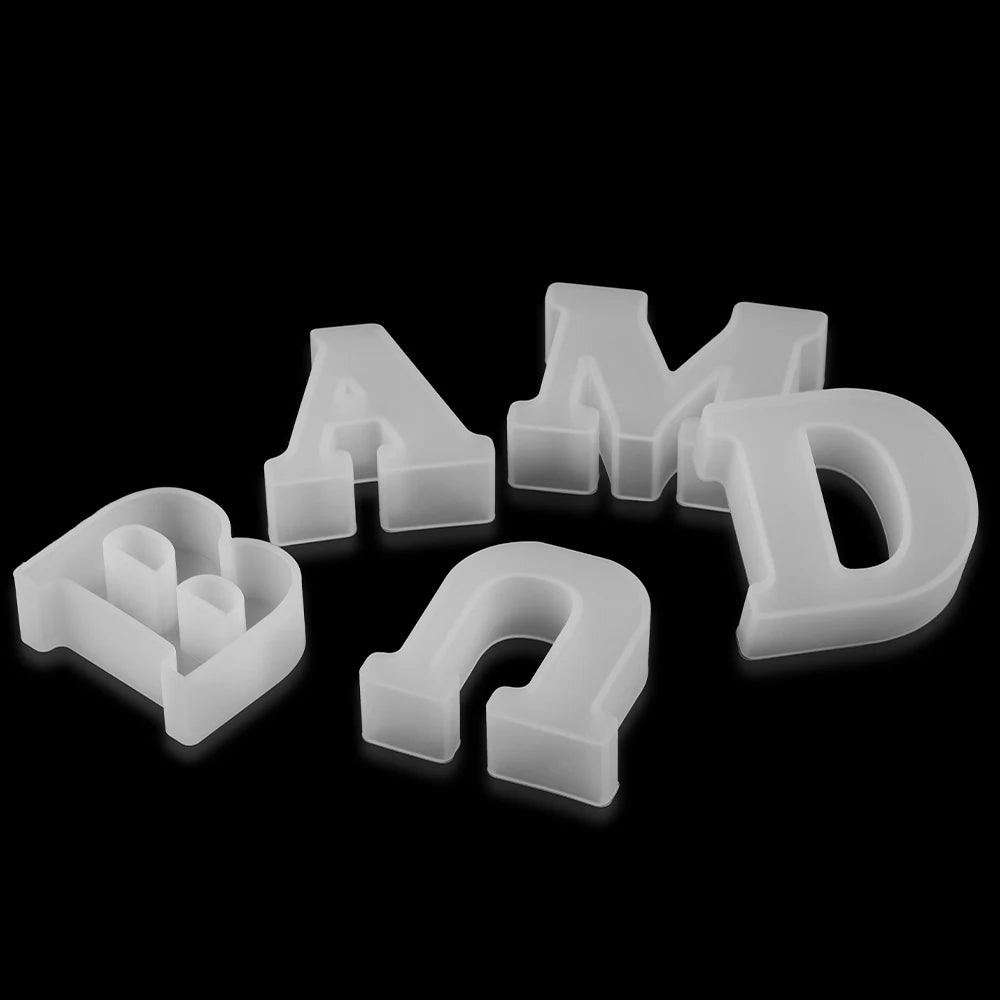 ELMAS 3D Alphabet Silicone Molds for DIY Jewelry & Crafts - Al Masam Stationery LLC